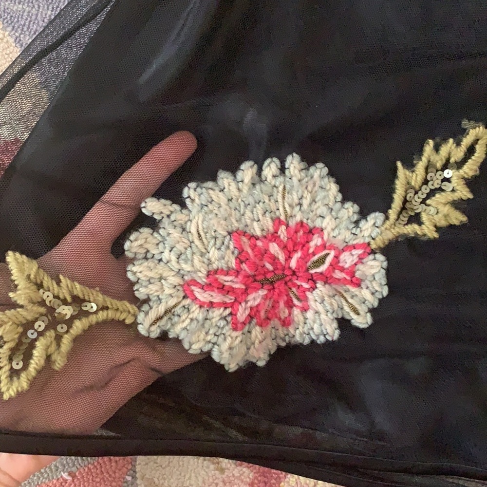 π€ VINTAGE BETSEY JOHNSON TULLE EMBROIDERED Y2K 90s RETRO COTTAGECORE - Picture 10 of 16